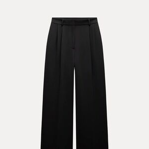 Zara Black Wide-Leg Women's Pants